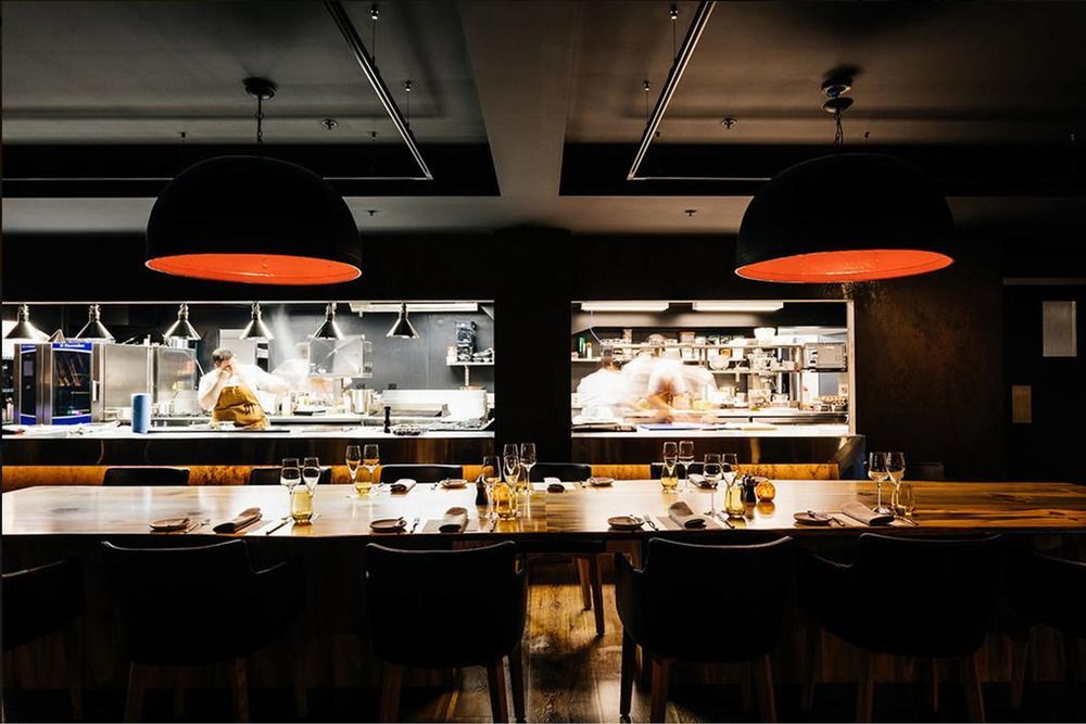 맥q 01 호텔 호바트 외부 사진 Interior of the restaurant